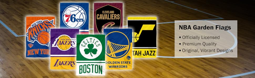 NBA Garden Flags, Officially Licensed, Premium Quality, Original/Vibrant Designs