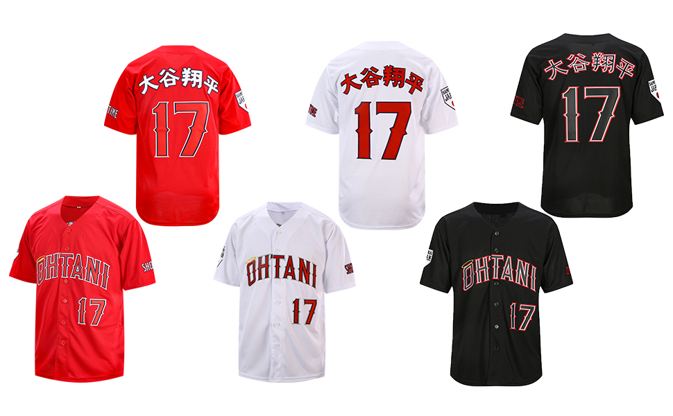 17 ohtani baseball jerseys men